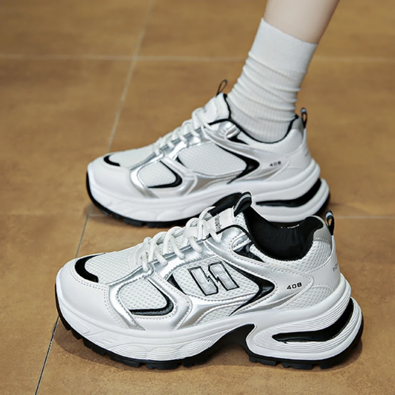 Spring Women's Sneakers Luxury Designer Casual Sneakers White Breathable Tennis Shoes Low Top Vulcanized Shoes