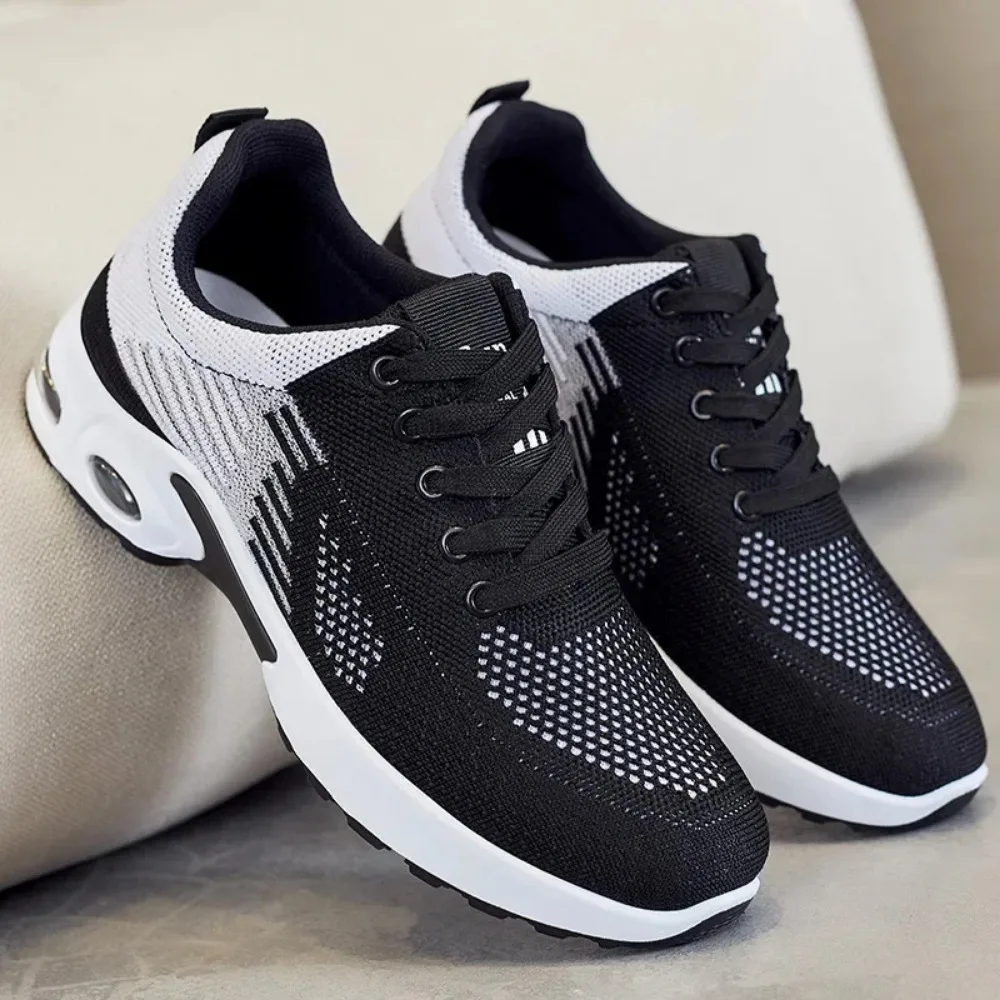 Running Shoes Ladies Breathable Sneakers Summer Light Mesh Air Cushion Women's Sports Shoes Outdoor Lace Up Training Shoes image 6