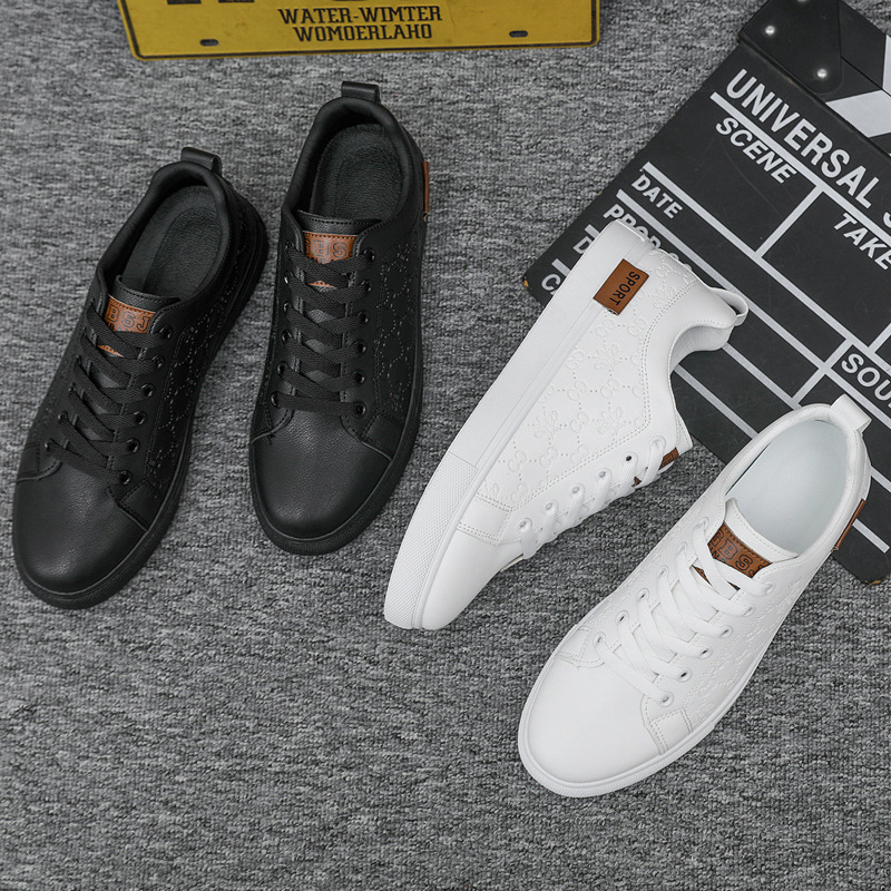 round headed youth trendy black casual shoes for men image 7