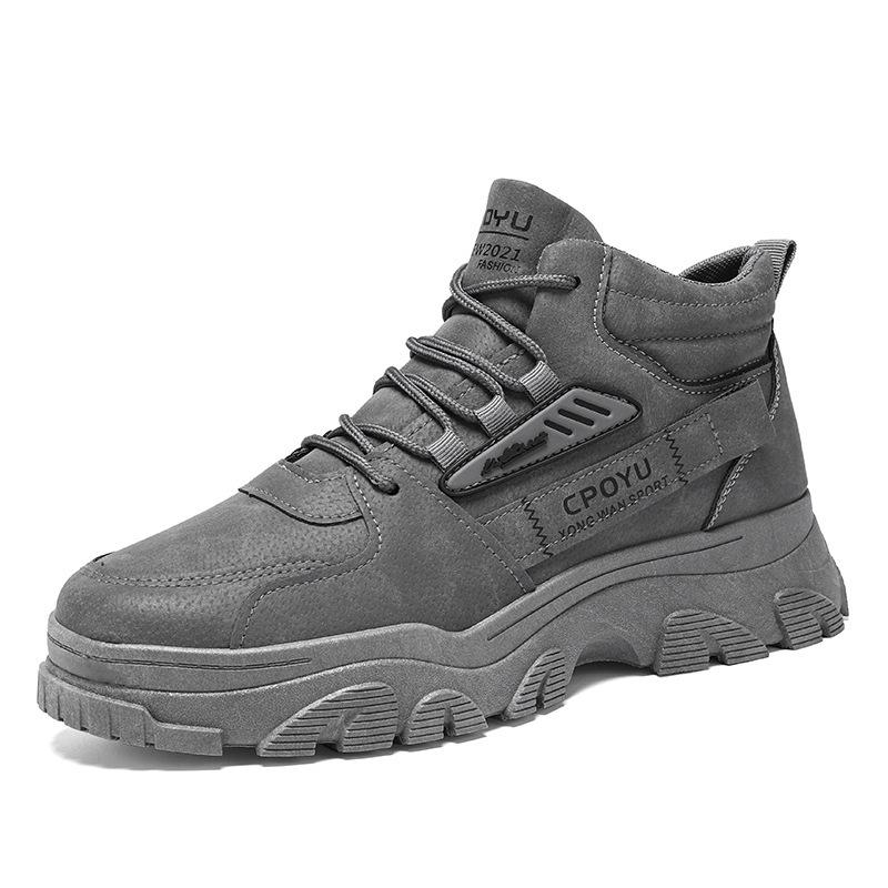 Breathable high top workwear shoes for men anti slip and wear-resistant sports and leisure safety shoes image 5