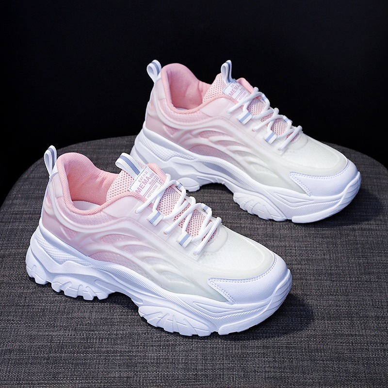 Spring and Autumn Thick Bottom White Versatile Sports and Leisure Women's Shoes Summer Edition image 3
