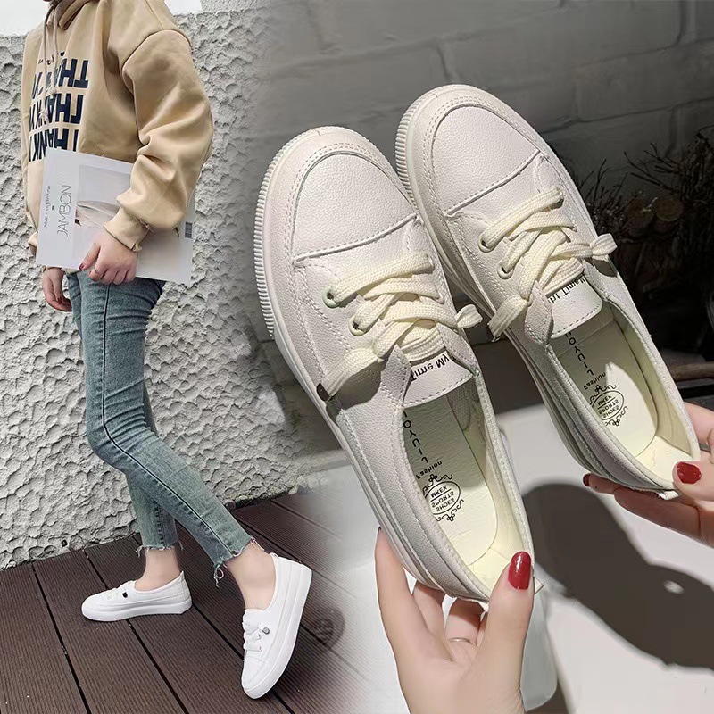 Women's white shoes with personality simplicity and casual Japanese style women's board shoes for women image 7