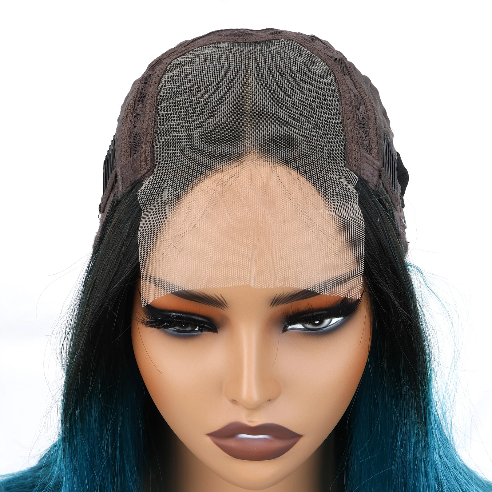 Close texture view of straight human hair bob