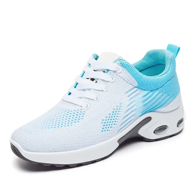 Running Shoes Ladies Breathable Sneakers Summer Light Mesh Air Cushion Women's Sports Shoes Outdoor Lace Up Training Shoes image 4