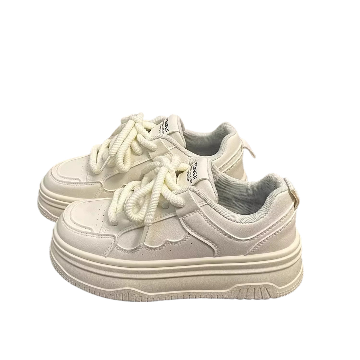 Ins trendy versatile bread shoes niche casual white shoes for students image 2