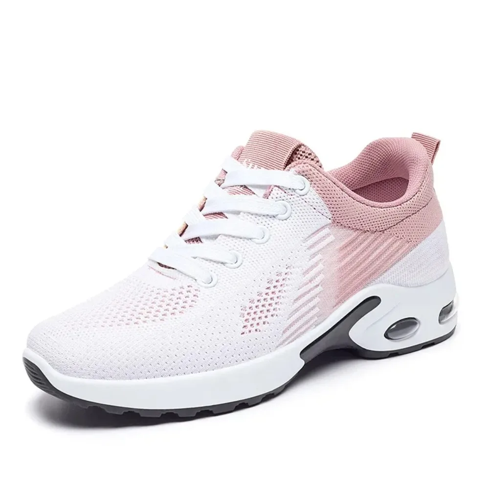 Running Shoes Ladies Breathable Sneakers Summer Light Mesh Air Cushion Women's Sports Shoes Outdoor Lace Up Training Shoes image 10