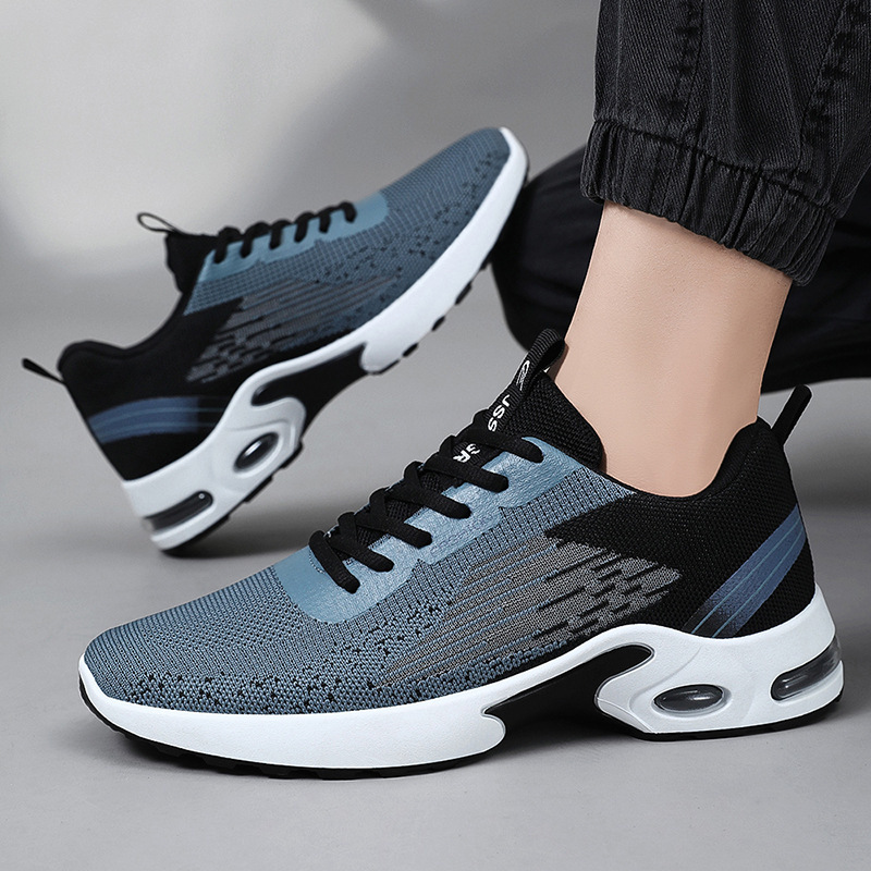 Men's Summer Flyknit Air Cushion Shoes Cross border Men's Shoes Casual Shoes Sports Shoes Breathable Running Shoes image 6