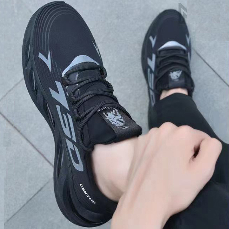 Men's shoes for spring and autumn, breathable, casual sports, men's running, trendy shoes, casual, versatile, thin mesh shoes image 4