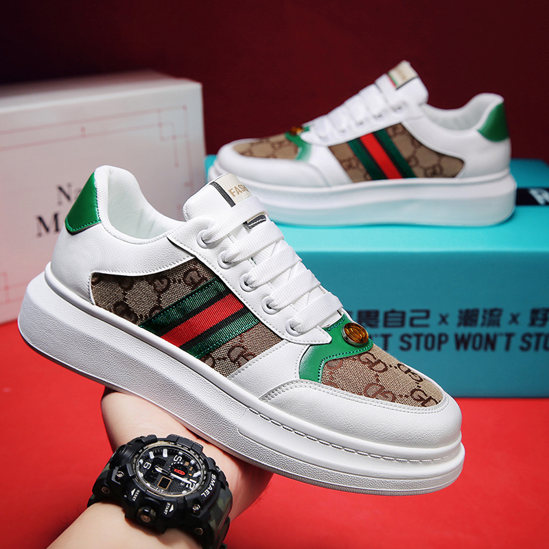 Popular casual shoes summer breathable canvas shoes McQueen shoes trendy men's shoes image 5
