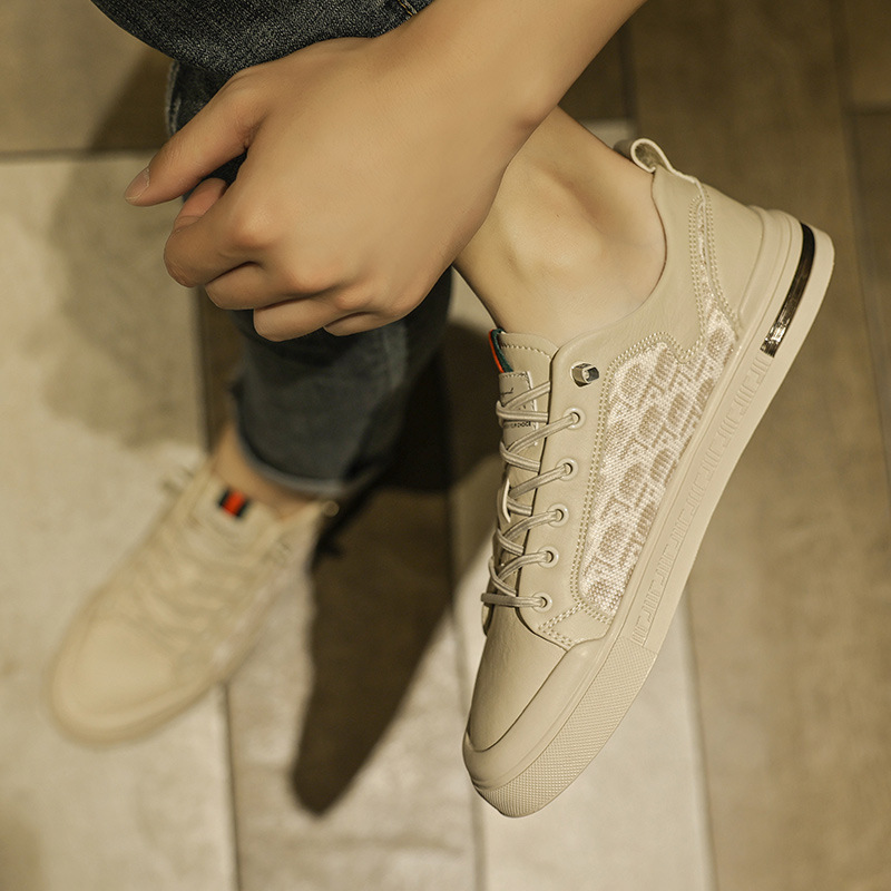 Trendy student casual sports shoes men's low cut lace up outer board shoes image 6