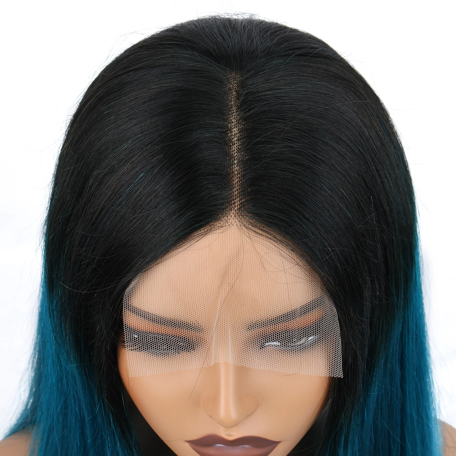 Defined center part across 4x4 lace closure