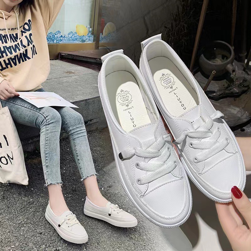 Women's white shoes with personality simplicity and casual Japanese style women's board shoes for women image 6