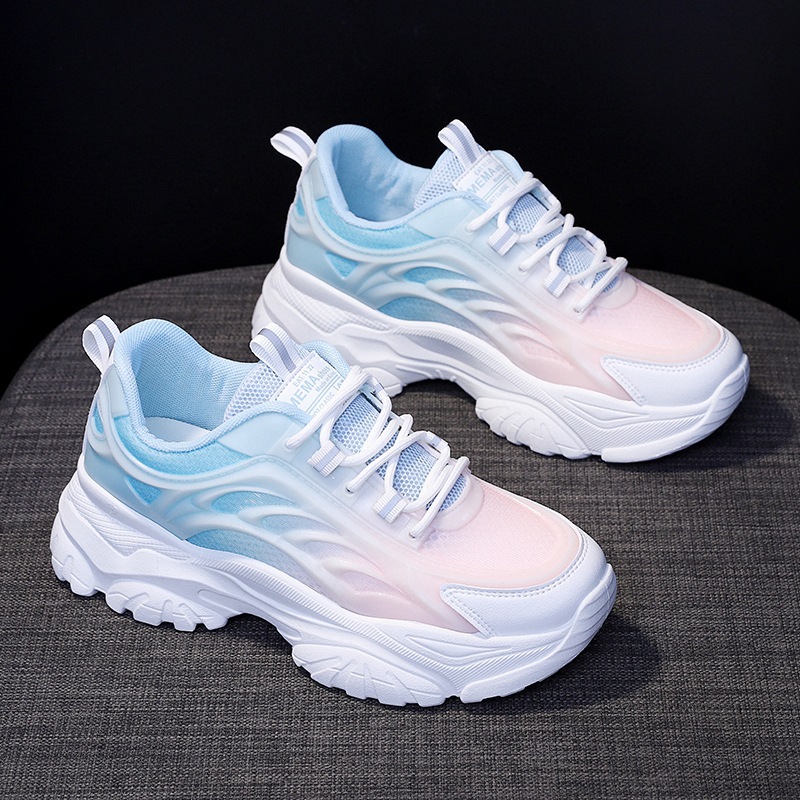 Spring and Autumn Thick Bottom White Versatile Sports and Leisure Women's Shoes Summer Edition image 6