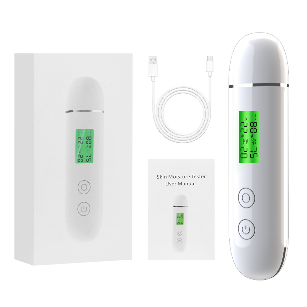 USB skin moisture tester, skin oil digital detection analyzer, including mask fluorescent detection
