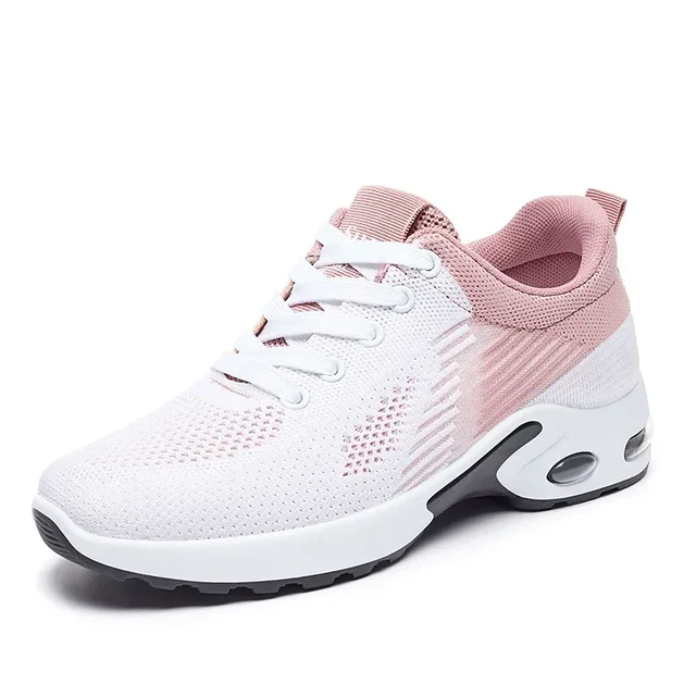 Running Shoes Ladies Breathable Sneakers Summer Light Mesh Air Cushion Women's Sports Shoes Outdoor Lace Up Training Shoes image 5