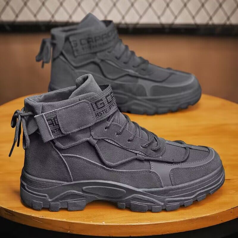 Martin boots men's shoes autumn and winter high top workwear shoes men's Korean version versatile British style short boots casual trendy shoes image 8