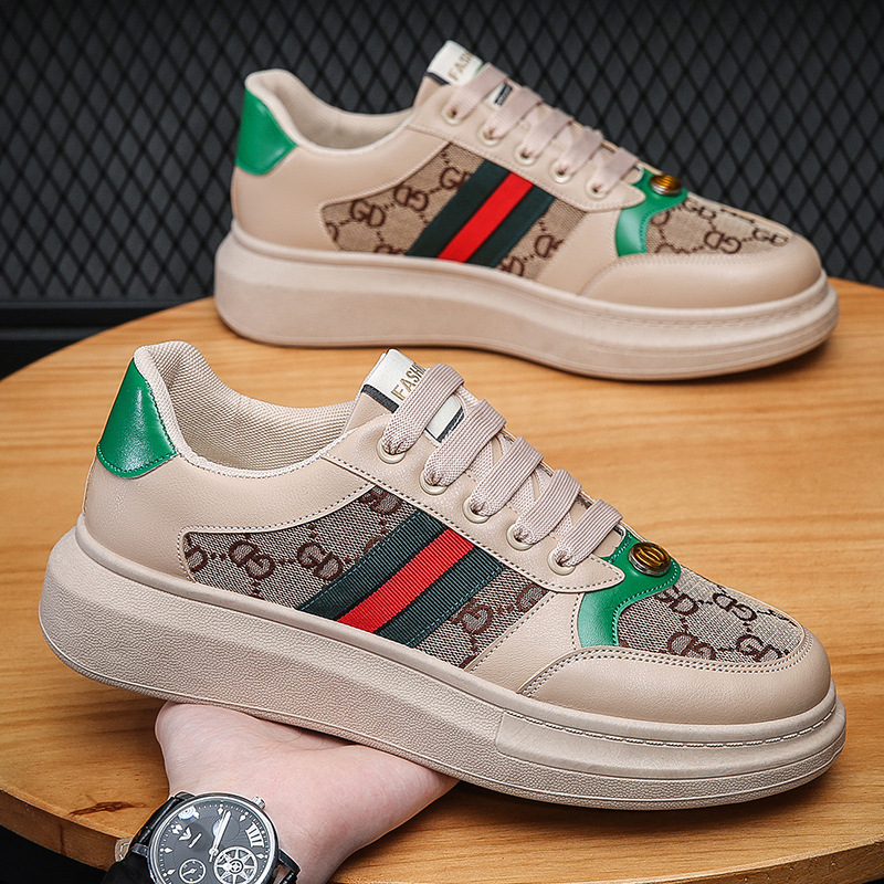 Popular casual shoes summer breathable canvas shoes McQueen shoes trendy men's shoes image 3