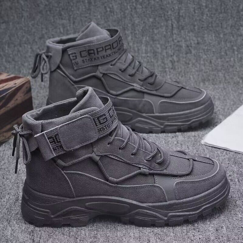 Martin boots men's shoes autumn and winter high top workwear shoes men's Korean version versatile British style short boots casual trendy shoes image 5