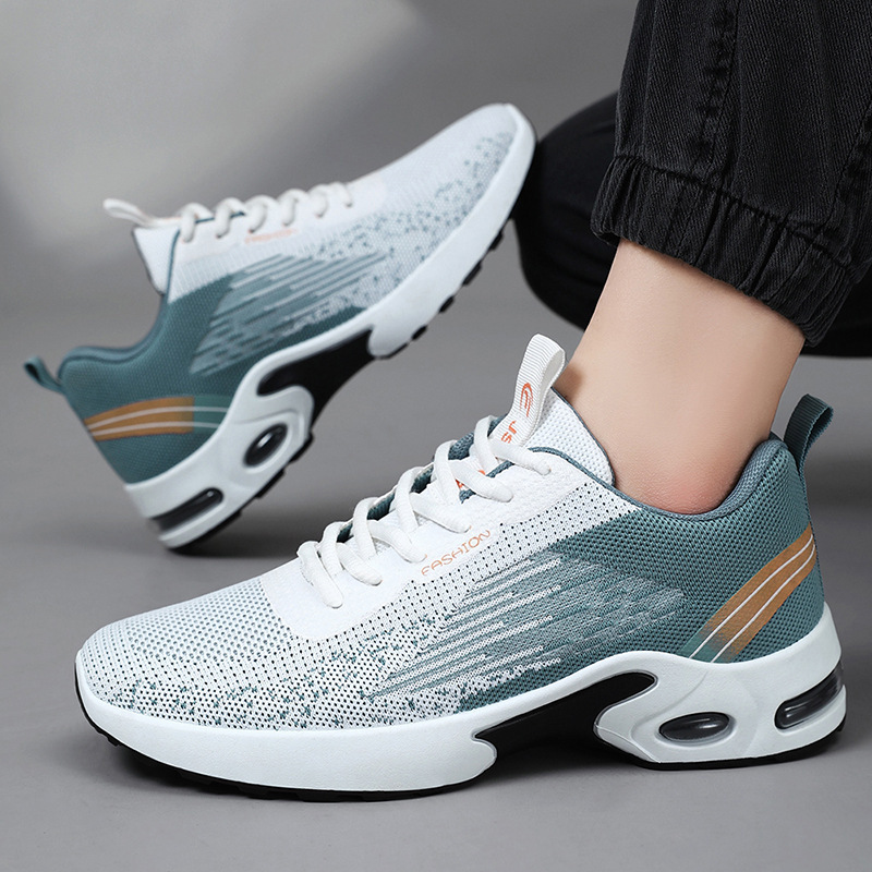 Men's Summer Flyknit Air Cushion Shoes Cross border Men's Shoes Casual Shoes Sports Shoes Breathable Running Shoes image 7