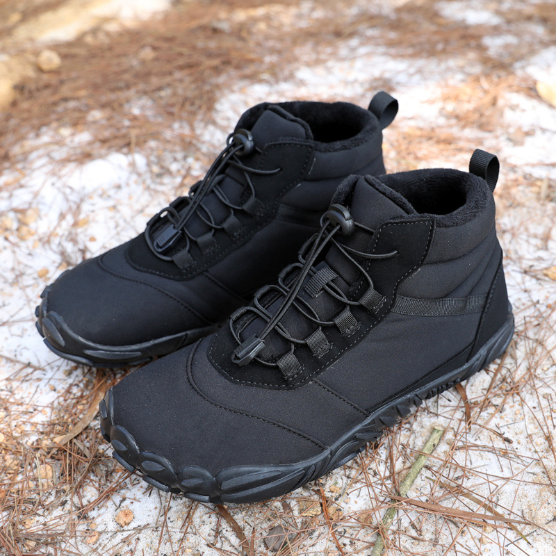 Outdoor sports winter velvet waterproof snow boots warm high top casual cotton shoes image 7