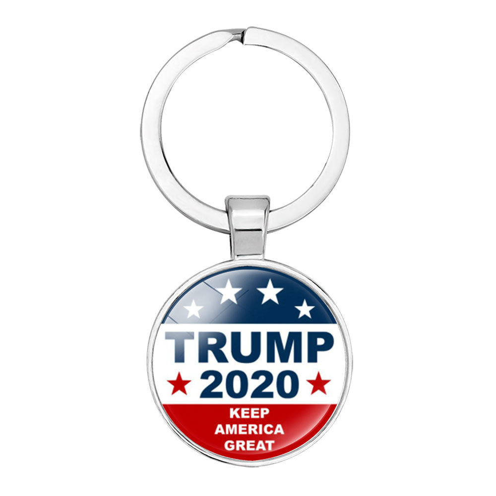 Trump Trump 2020 election key chain Keep America Great Time gem key chain pendant