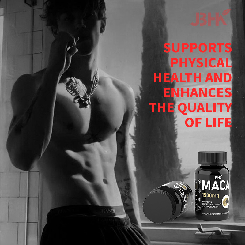 Athletic male model exhaling confidence, showcasing enhanced physical vitality with product bottle nearby
