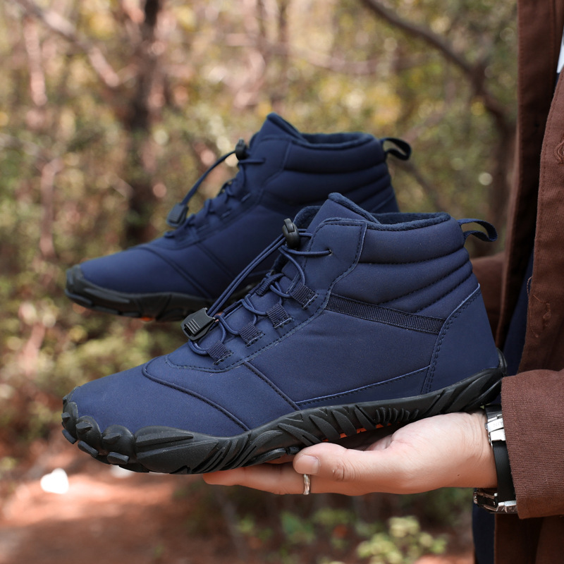 Outdoor sports winter velvet waterproof snow boots warm high top casual cotton shoes image 8
