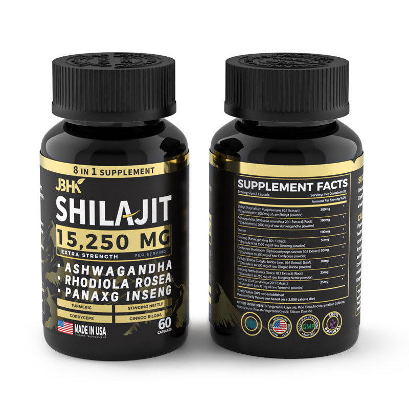 Detailed supplement facts panel of JBK Shilajit, symbolizing the search for transparency in a crowded market