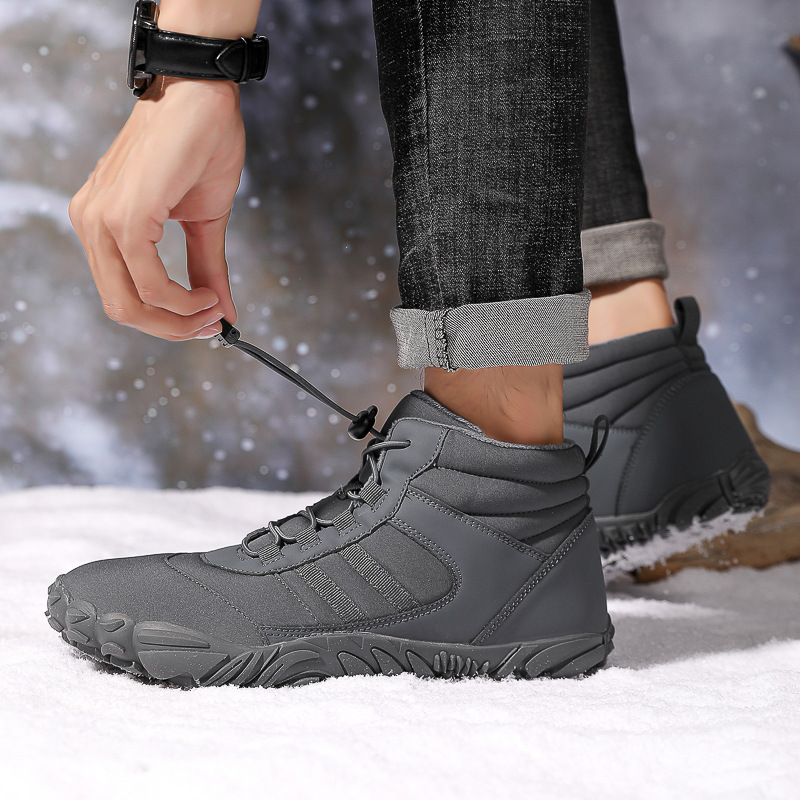 Men's and women's couple's outdoor cotton shoes, non-slip and wear-resistant hiking shoes, warm high-top plus wool boots, cold-resistant hiking shoes image 11