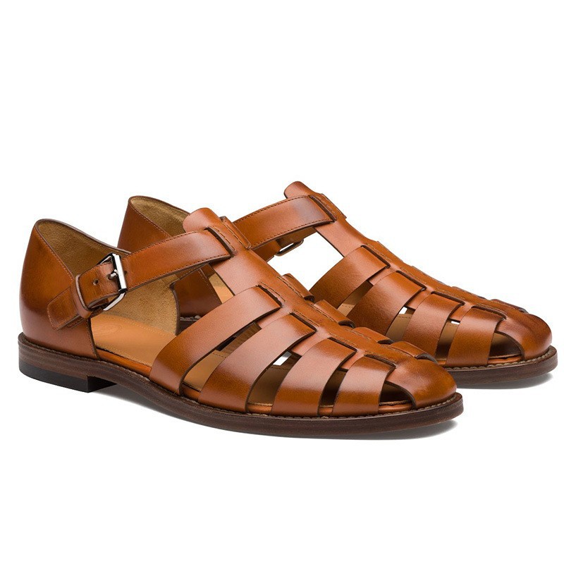 Men's beach shoes with casual toe caps white breathable Roman men's sandals image 6