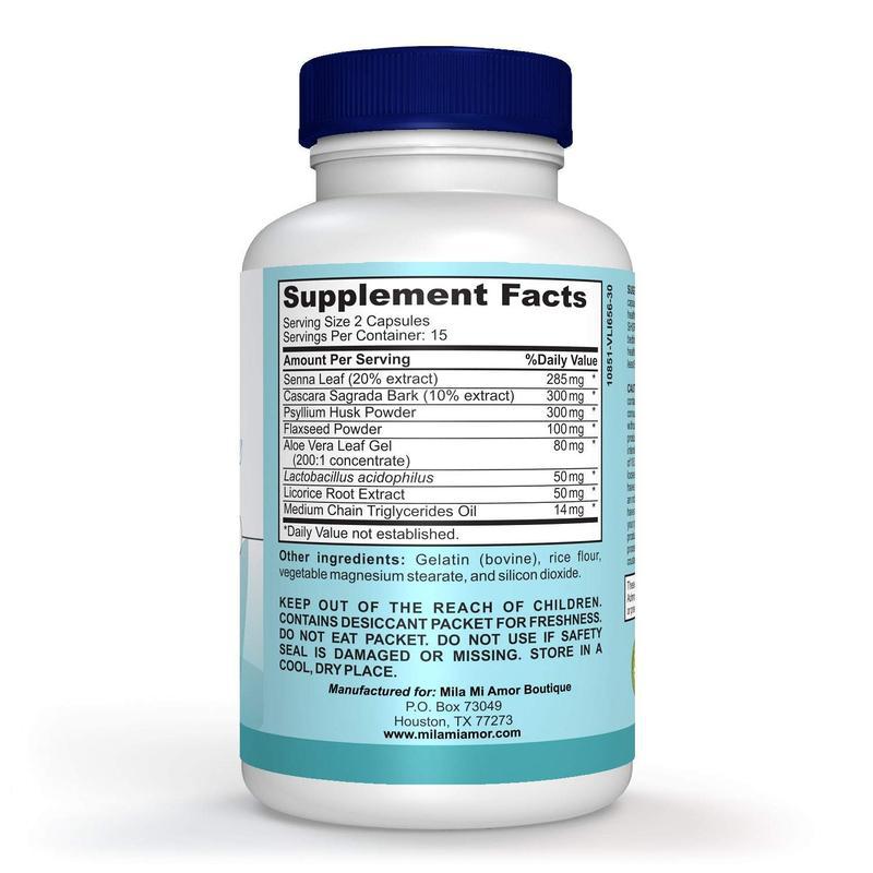 Supplement Facts label showing serving size, ingredients, and dosage
