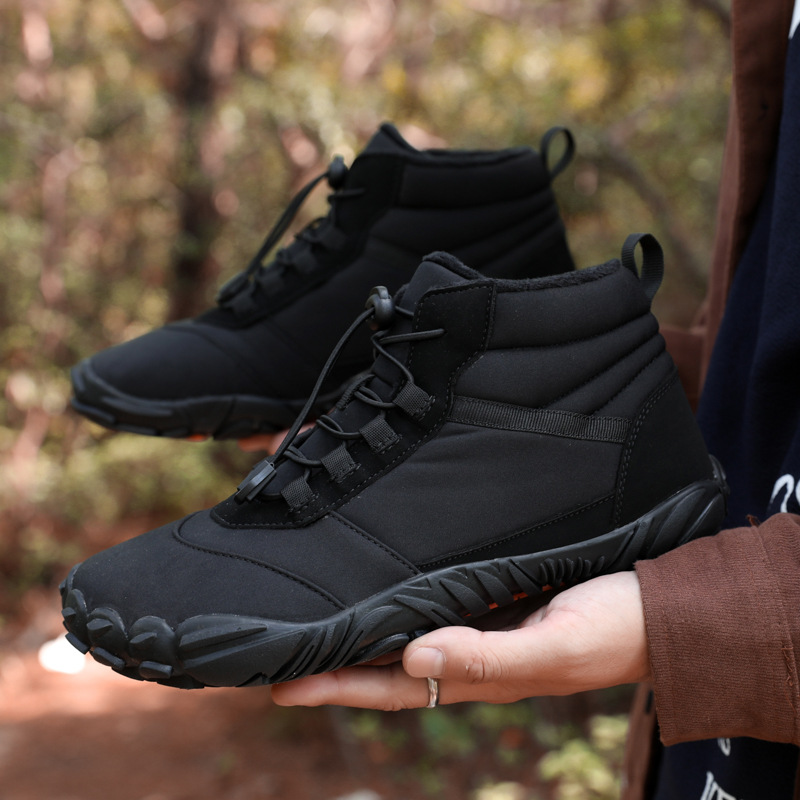 Outdoor sports winter velvet waterproof snow boots warm high top casual cotton shoes