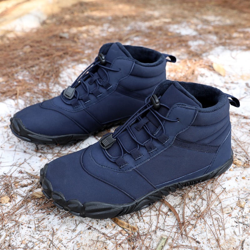 Outdoor sports winter velvet waterproof snow boots warm high top casual cotton shoes image 6