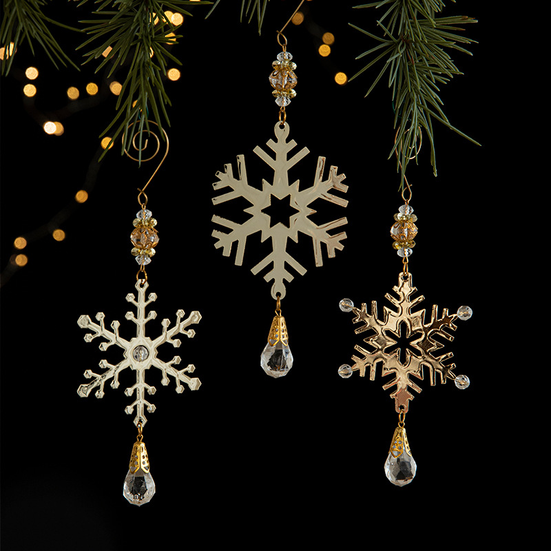 Christmas decoration atmosphere scene arrangement Christmas tree iron decoration snowflake decoration pendant pendant