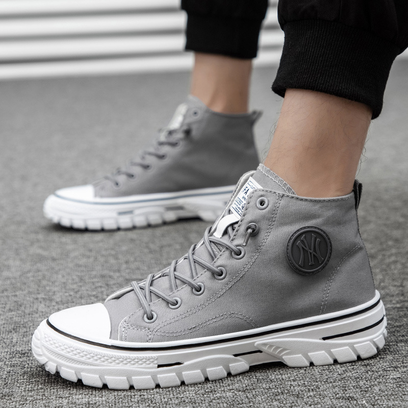 High top canvas shoes Korean style trendy sports and leisure shoes fashionable trendy shoes student board shoes image 8