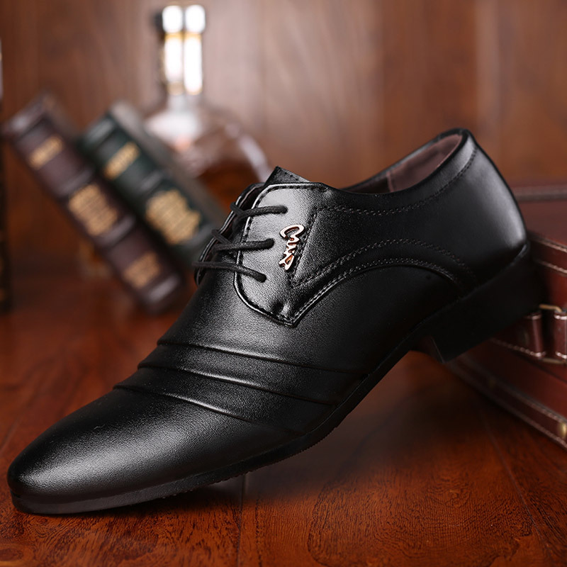 Men's business formal leather shoes, pointed toe shoes, casual men's wedding