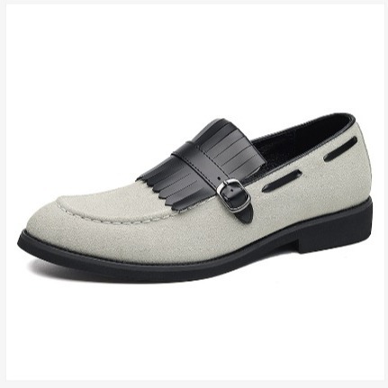 Business formal leather shoes men's soft soled casual shoes British style one foot shoes image 7