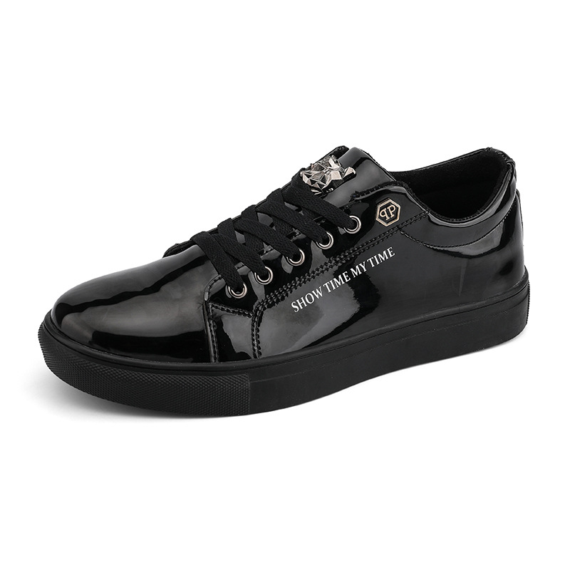 Fashionable board shoes low cut trendy casual sports shoes shiny flat bottomed trendy shoes image 4