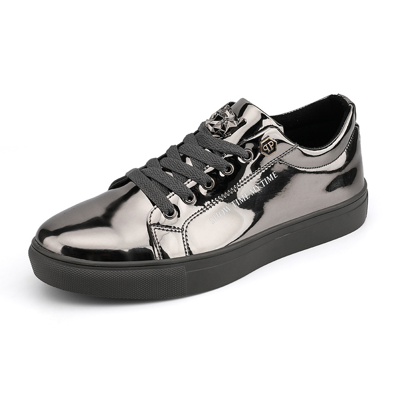 Fashionable board shoes low cut trendy casual sports shoes shiny flat bottomed trendy shoes image 3