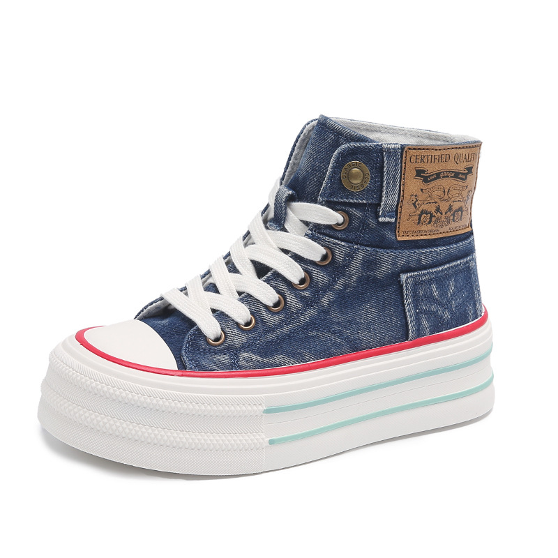 Summer youth cloth shoes high top shoes spring and autumn casual board shoes image 5