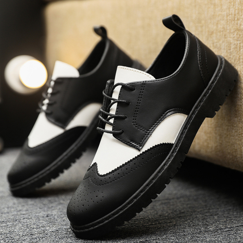 Anti slip Young Black Middle aged Dad High end Wear resistant British Style Casual Men's Formal