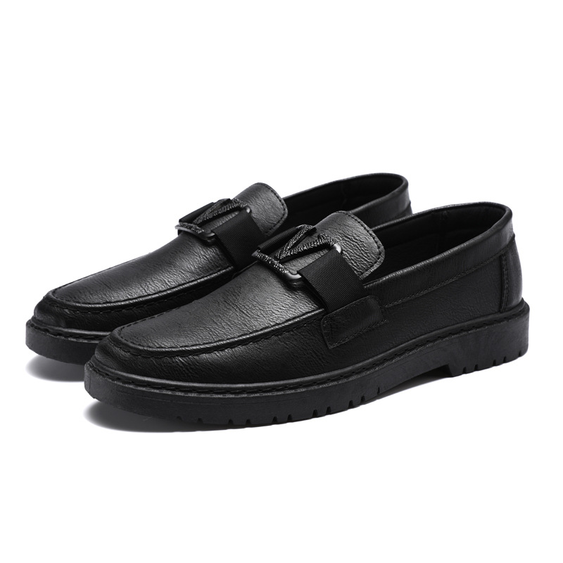 British style summer men's shoes versatile men's casual shoes business formal black leather shoes work trendy shoes image 6