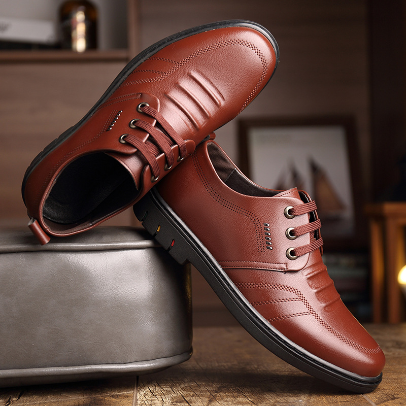 Business dress British breathable casual shoes Korean version youth shoes image 6