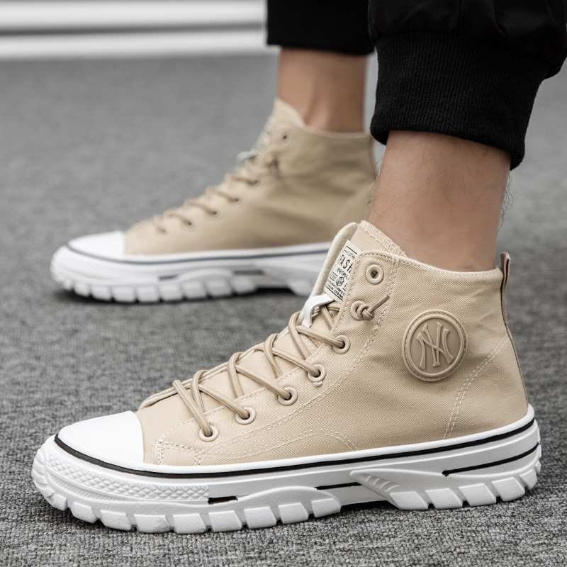 High top canvas shoes Korean style trendy sports and leisure shoes fashionable trendy shoes student board shoes image 7