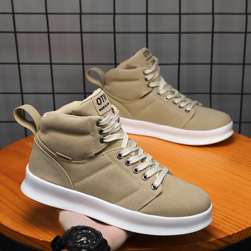 High top suede board shoes Air Force thick sole breathable sports student casual workwear shoes men image 10