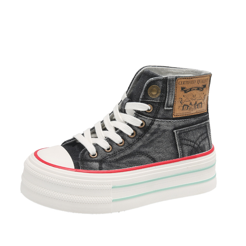 Summer youth cloth shoes high top shoes spring and autumn casual board shoes image 4