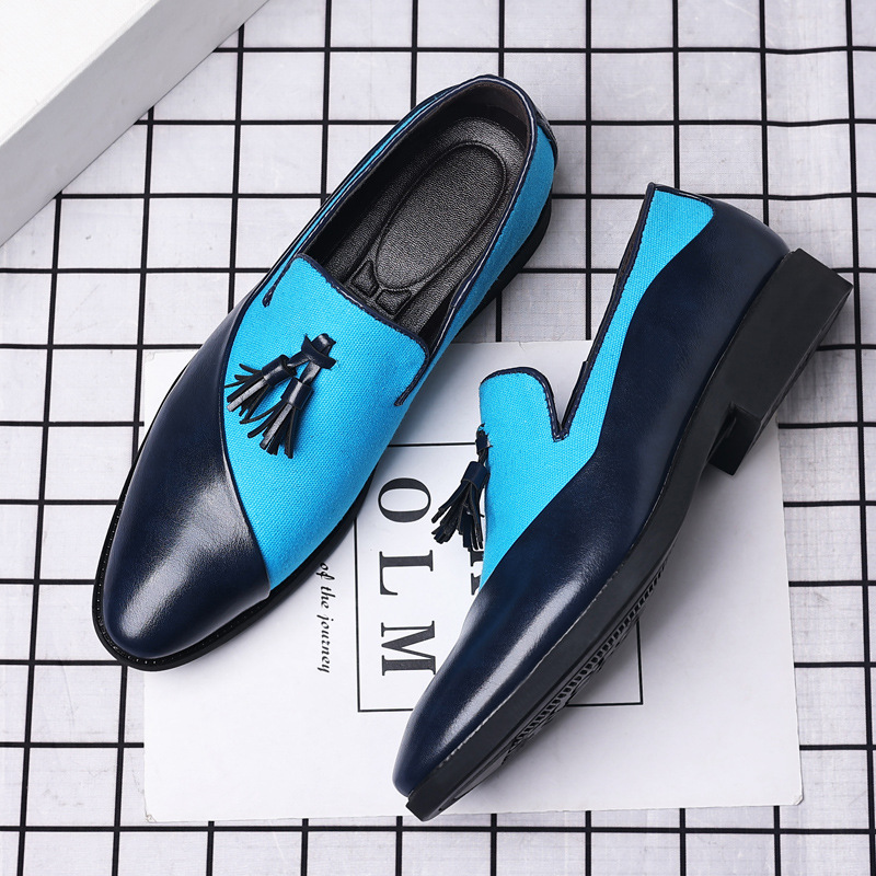 Leather shoes for men, business formal, plus size fit, trendy and casual shoes, Korean version
