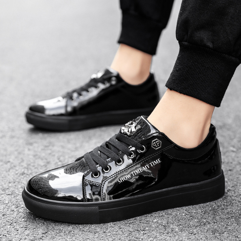 Fashionable board shoes low cut trendy casual sports shoes shiny flat bottomed trendy shoes image 7