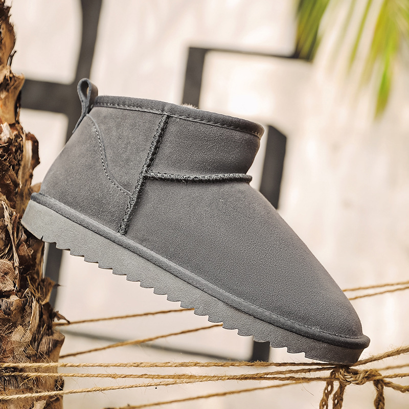 Men's snow boots made of thick cowhide warm and non slip oversized cotton shoes image 5