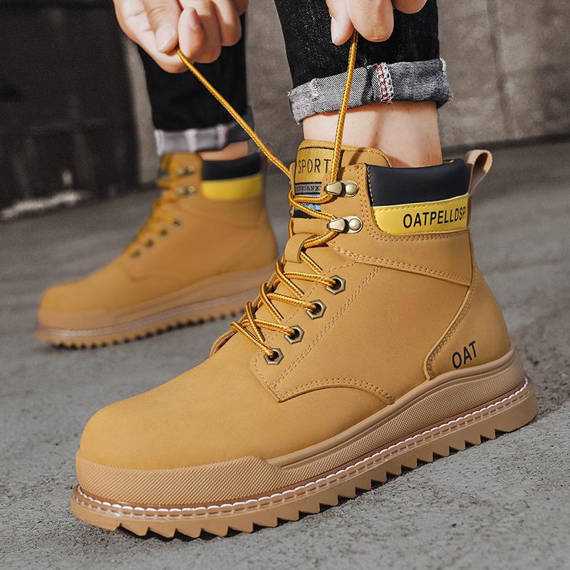 Autumn and winter high top retro workwear casual Martin boots men's shoes image 4